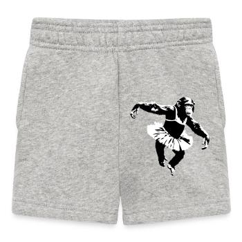 Tanzender Schimpanse - Baby Shorts - Grau meliert - Vorne