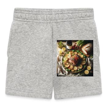 Épaule de porc fanes de navet - Short Bébé - gris chiné - Devant
