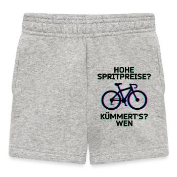Tanken Fahrrad Energie Statement Energiespeicher - Baby Shorts - Grau meliert - Vorne