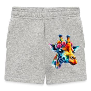 Girafe - Short Bébé - gris chiné - Devant