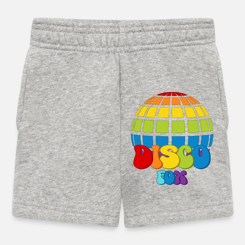 Disco Fox Discokugel Groovy Discothek Discofox - Baby Shorts - Grau meliert