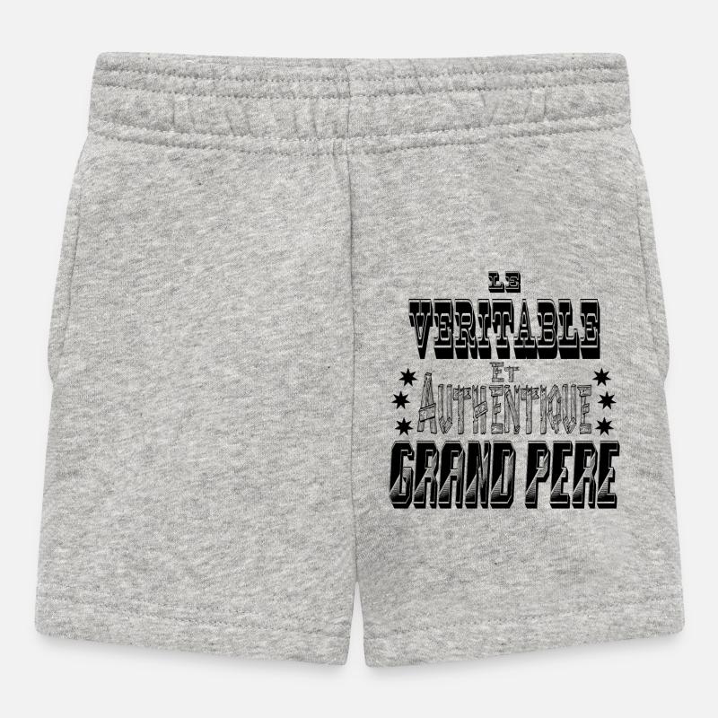 Le Véritable et Authentique Grand Père - Short Bébé - gris chiné