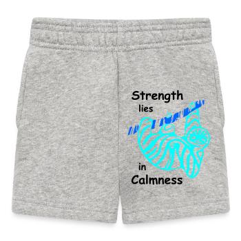 faultier calmness - Baby Shorts - Grau meliert - Vorne
