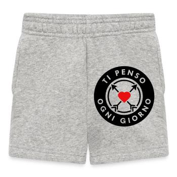 TI PENSO OGNI GIORNO - Short Bébé - gris chiné - Devant