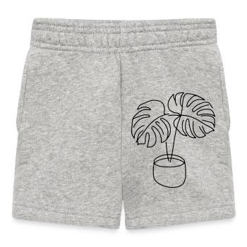 Monstera - Short Bébé - gris chiné - Devant