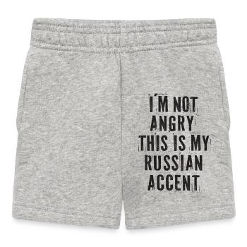 Je ne suis pas en colère C’est mon accent russe Russie - Short Bébé - gris chiné - Devant
