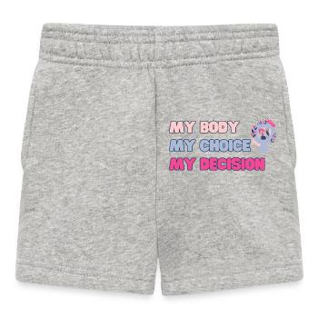 Mon corps, mon choix (Rose) - Short Bébé - gris chiné - Devant
