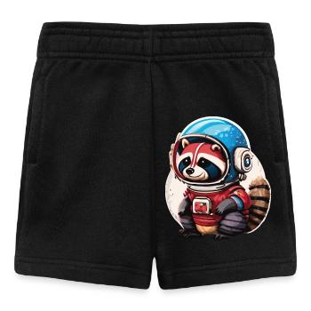 Spaceman raton laveur avec smartphone - Short Bébé - noir - Devant