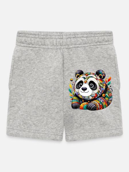 Panda - Baby Shorts - Grau meliert