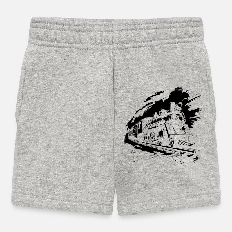 Chemin de fer - Short Bébé - gris chiné