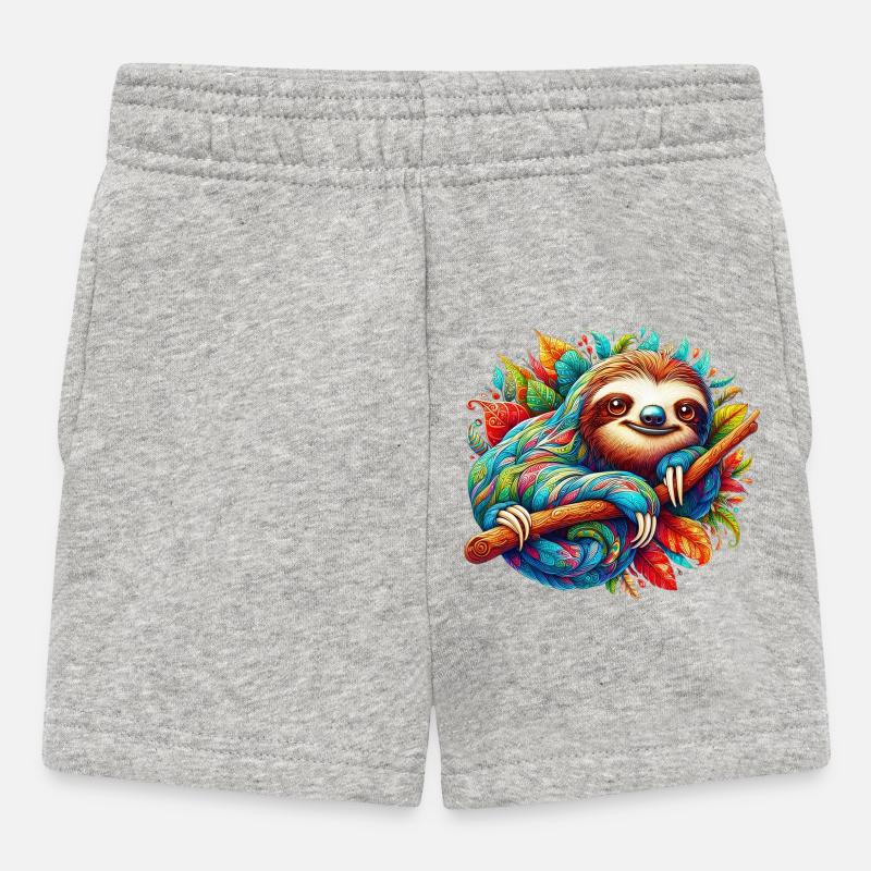 Faultier - Baby Shorts - Grau meliert