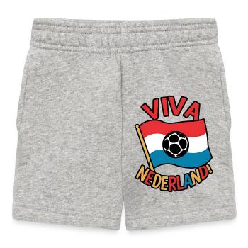 Viva Netherlands football flag design - Baby Shorts - heather grey - Front
