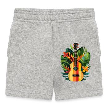 Ukulele Comic Look - Baby Shorts - Grau meliert - Vorne