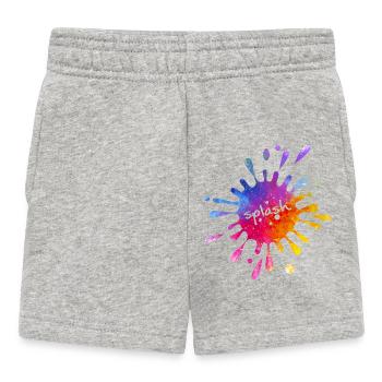 Splash - colorful splash of color - Baby Shorts - heather grey - Front