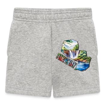 Watercolor Map Paraguay - Baby Shorts - heather grey - Front
