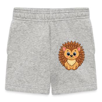 Igel Niedliche Maskottchen Zeichentrickfigur Kawaii - Baby Shorts - Grau meliert - Vorne
