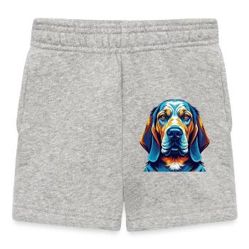 Bloodhound Hunderasse Bunte Karikatur Kawaii - Baby Shorts - Grau meliert - Vorne