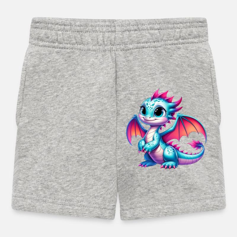 Dragon - Short Bébé - gris chiné