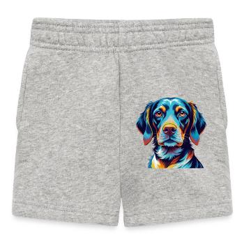 Alt Dänisch Pointer Hund Rasse Karikatur Kawaii - Baby Shorts - Grau meliert - Vorne