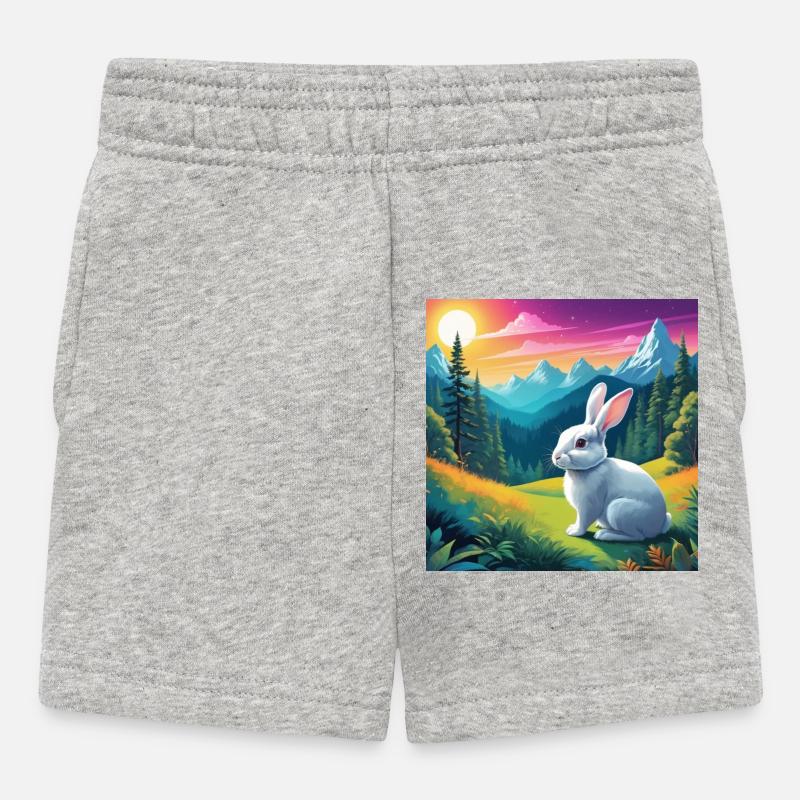 Lapin - Short Bébé - gris chiné
