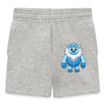 Yeti Niedliche Maskottchen Zeichentrickfigur Kawaii - Baby Shorts - Grau meliert - Vorne