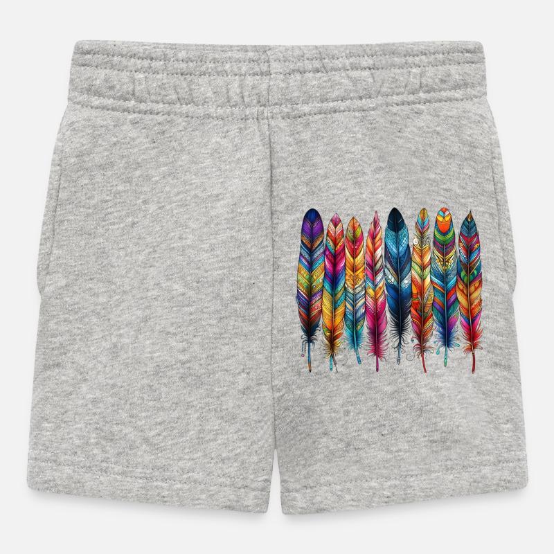 Plume - Short Bébé - gris chiné