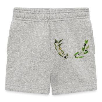 Olive branches Marseille handmade - Baby Shorts - heather grey - Front