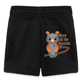 Bleu chocolat - Short Bébé - noir - Devant