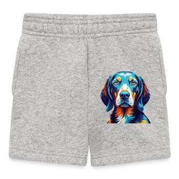 Polnische Jagdhunderasse Bunte Karikatur Kawaii - Baby Shorts - Grau meliert - Vorne