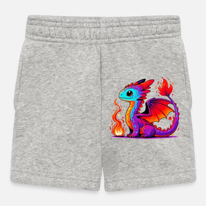 Dragon - Short Bébé - gris chiné