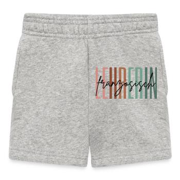 Lehrerin Französisch Französischlehrerin Geschenk - Baby Shorts - Grau meliert - Vorne