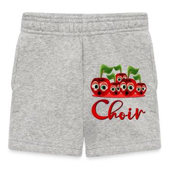 CERISES CHANTANTES - CHANTEUR DE CHŒUR - FRUITS - Short Bébé - gris chiné - Devant