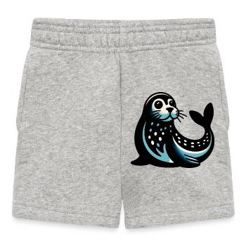 Seal - Baby Shorts - heather grey - Front