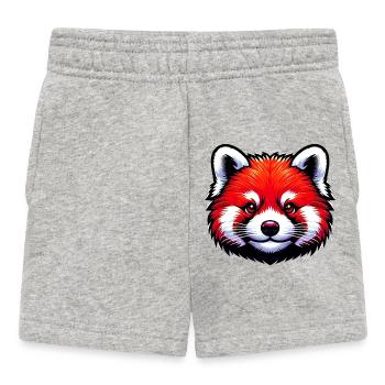 Red panda - Baby Shorts - heather grey - Front