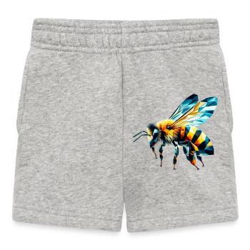 Abeille polygonale - Short Bébé - gris chiné - Devant