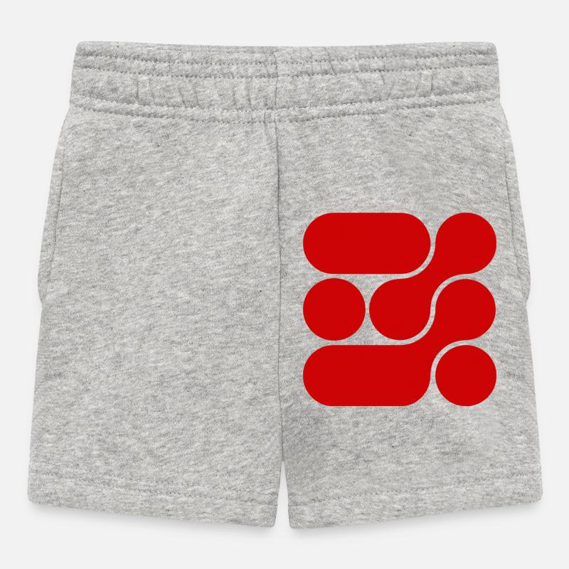 OCHOOO - ROUGE - Short Bébé - gris chiné
