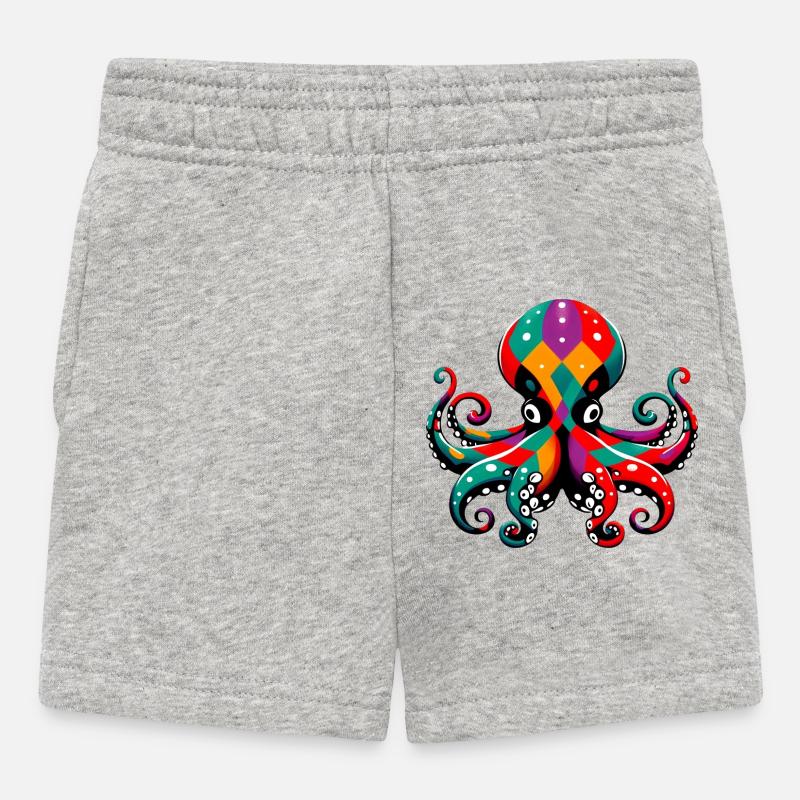 Pieuvre arlequin - Short Bébé - gris chiné