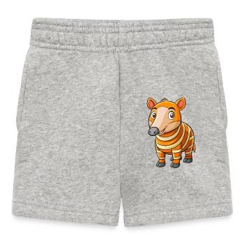 Tapir Niedliche Cartoon Figur Kawaii Clipart - Baby Shorts - Grau meliert - Vorne