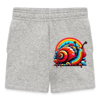 Schnecke - Baby Shorts - Grau meliert - Vorne