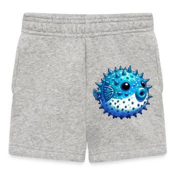 Kugelfisch - Baby Shorts - Grau meliert - Vorne