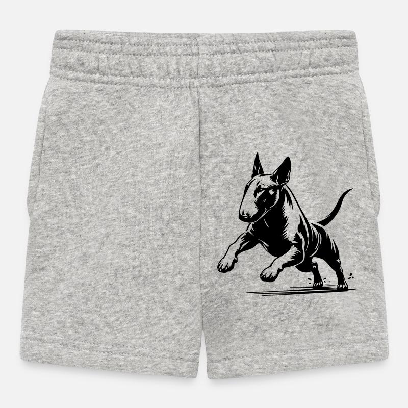 Bullterrier - Baby Shorts - Grau meliert