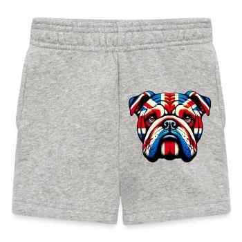 Bouledogue anglais Chien - Short Bébé - gris chiné - Devant