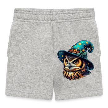 Wizard Owl - Baby Shorts - heather grey - Front