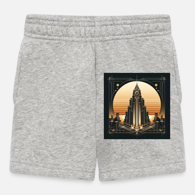 Skyscraper 1 - Baby Shorts - heather grey