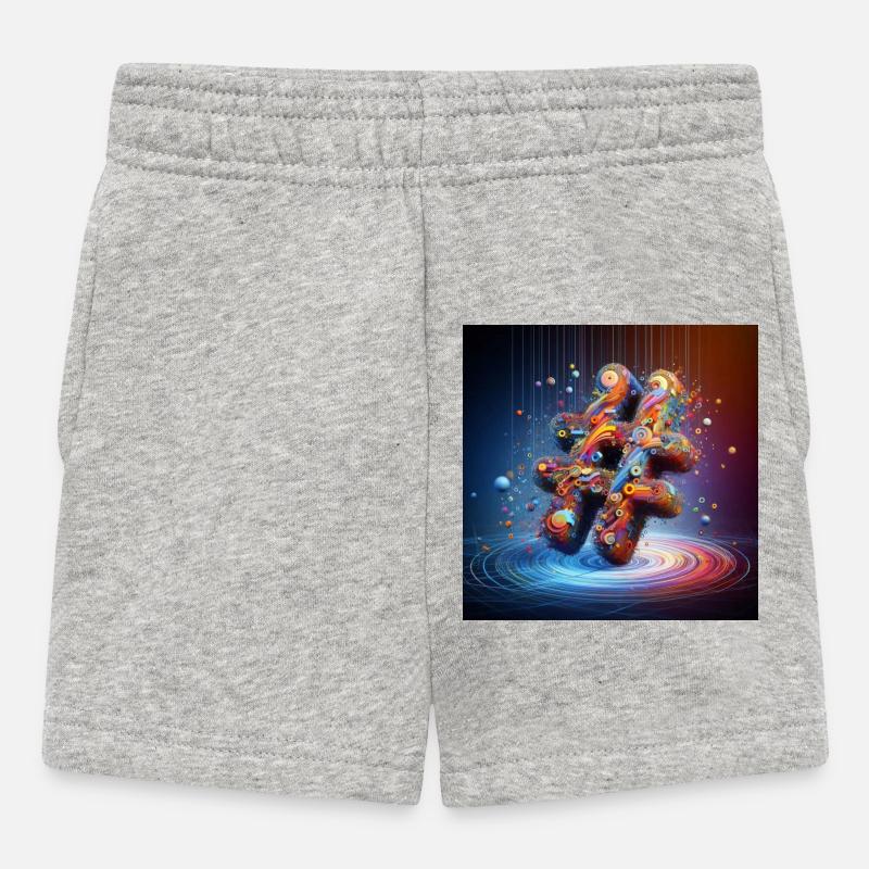 Symbole 4 - Short Bébé - gris chiné