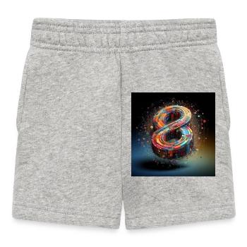 Symbol 1 - Baby Shorts - Grau meliert - Vorne