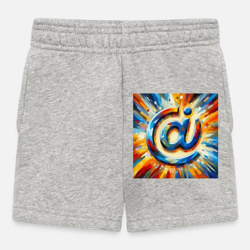 Symbole 8 - Short Bébé - gris chiné