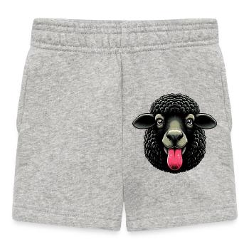 Famille rebelle, le mouton noir fait la langue - Short Bébé - gris chiné - Devant