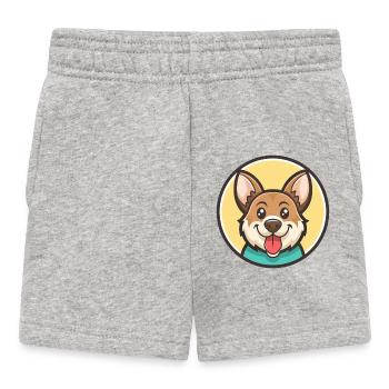 Cao De Castro Laboreiro Race Chien Dessin Animé Kawaii - Short Bébé - gris chiné - Devant
