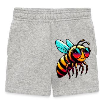 Abeille - Short Bébé - gris chiné - Devant